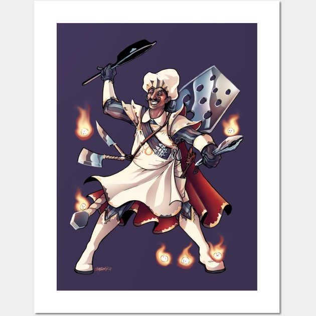 Oui, Chef! Fantasy Culinary Warrior Wall Art by Indi Martin